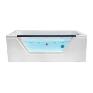 Fiji Extra Deep Bathtub: Relax in the Fiji bathtub with Infusion™ Microbubble Therapy, LED lights, and a panoramic glass front for a spa-like experience.