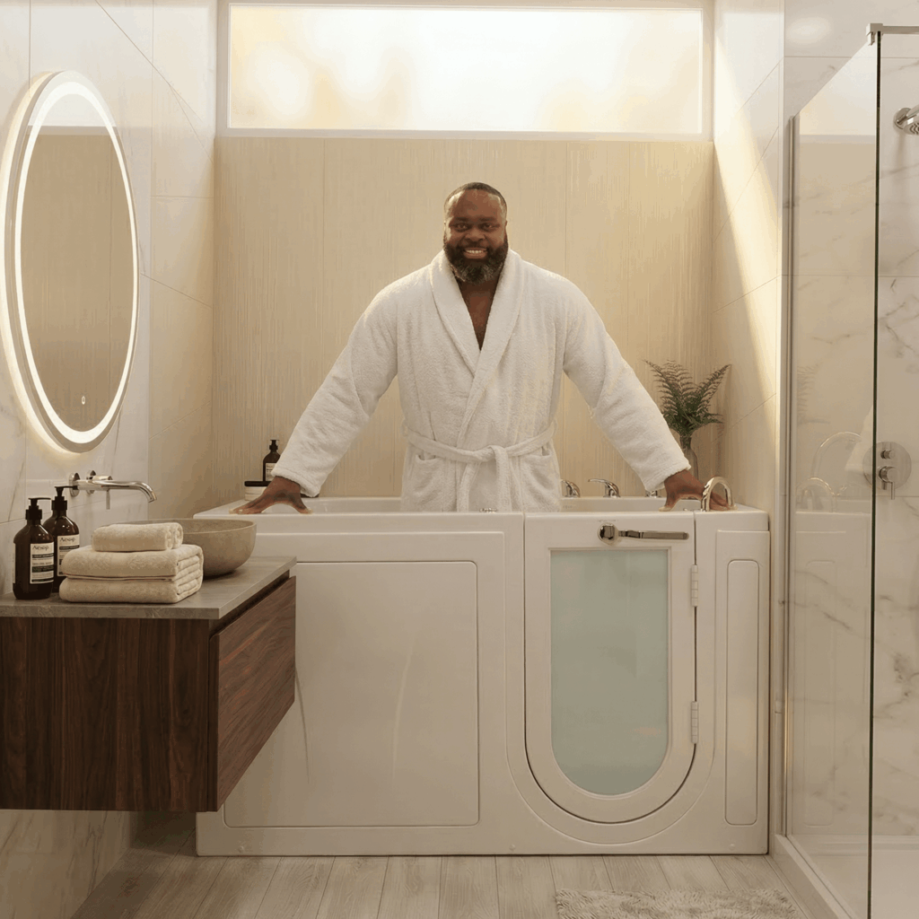 Acrylic Outward Door Swing Tubs