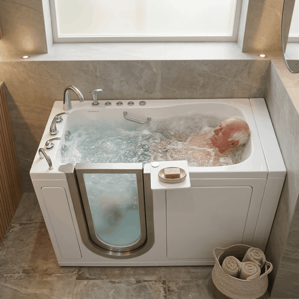 Deluxe Walk-In Tub 30"x55" Dual Drain Technology