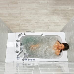 Monaco Outward Swing Door Acrylic Walk-In Tub 32″x 52″ Dual Drain Technology
