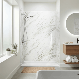 Heritage Calacatta, Acrylic 3-Panel Shower Wall Kit Surround 40″ x 60″ x 98″