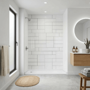 Arrayed Machine Designed Acrylic, 3-Panel Shower Wall Kit 40″x60″x98″
