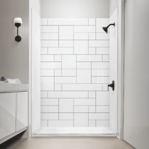 Arrayed Machine Designed Acrylic, 3-Panel Shower Wall Kit 40″x60″x98″