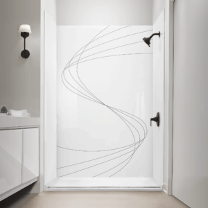 EllaWave Machine Designed Acrylic, 3-Panel Shower Wall Kit 40″x60″x98″