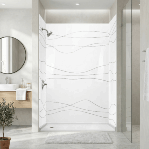 Flowstate Machine Designed Acrylic, 3-Panel Shower Wall Kit 40″x60″x98″