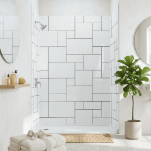 QuadQuilt Machine Designed Acrylic, 3-Panel Shower Wall Kit 40″x60″x98″