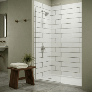 Subway 6″ x 16″ – Machine Designed Acrylic, 3-Panel Shower Wall Kit 40″x60″x98″