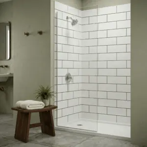 Subway 6″ x 16″ – Machine Designed Acrylic, 3-Panel Shower Wall Kit 40″x60″x98″