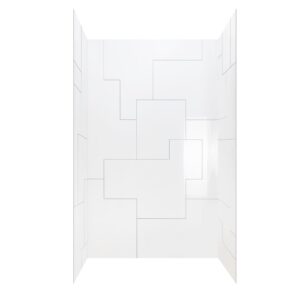 UrbanMaze Machine Designed Acrylic, 3-Panel Shower Wall Kit 40″x60″x98″