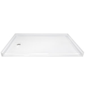 Roll-In Wheelchair Accessible Acrylic Base — Left Drain