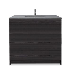 Ebony – Element Standing 36″ Modern Bathroom Vanity with Quartz Top Undermount Sink