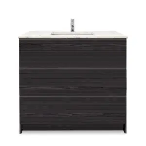 Ebony – Element Standing 36″ Modern Bathroom Vanity with Quartz Top Undermount Sink