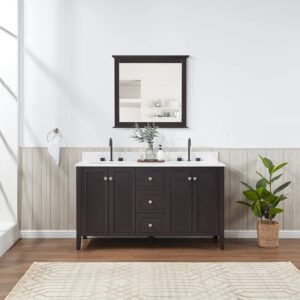 Espresso – Lille Modern Bathroom Vanity with Solid White Quartz Top
