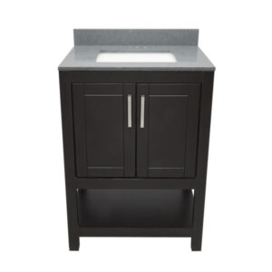 Espresso – Tremblant Bathroom Vanity Cabinet with Top – with Cultured Marble or Quartz Stone Top
