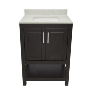 Espresso – Tremblant Bathroom Vanity Cabinet with Top – with Cultured Marble or Quartz Stone Top