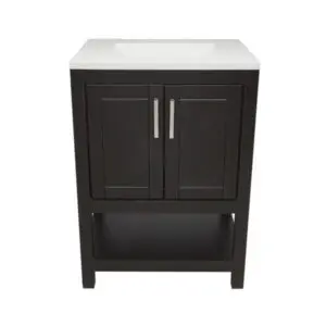 Espresso – Tremblant Bathroom Vanity Cabinet with Top – with Cultured Marble or Quartz Stone Top