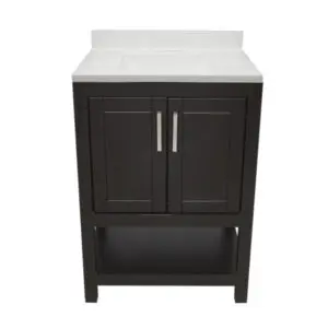 Espresso – Tremblant Bathroom Vanity Cabinet with Top – with Cultured Marble or Quartz Stone Top