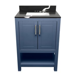 Navy Blue – Nevado Vanity with Sink- Cultured Marble or Quartz Stone Top
