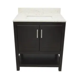 Espresso – Tremblant Bathroom Vanity Cabinet with Top – with Cultured Marble or Quartz Stone Top