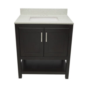 Espresso – Tremblant Bathroom Vanity Cabinet with Top – with Cultured Marble or Quartz Stone Top