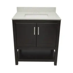 Espresso – Tremblant Bathroom Vanity Cabinet with Top – with Cultured Marble or Quartz Stone Top