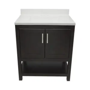 Espresso – Tremblant Bathroom Vanity Cabinet with Top – with Cultured Marble or Quartz Stone Top