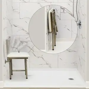 Folding Shower Chair with Fold-Up Design