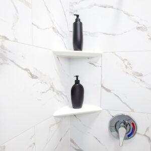 Acrylic Corner Shower Shelf Glossy White