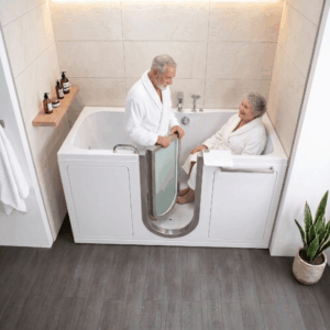 Ella Escape Acrylic Two Seat Walk-In Tub 36″x72″ (91x183cm) Dual Drain Technology