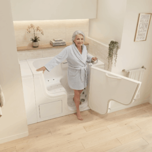 Transfer26 Outward Swing Door Walk-In Tub 26″ x 52″ (66 x 132cm) Dual Drain Technology