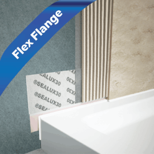 Flexible Glue Up Tile Flange for Walk-in Tubs, Shower Bases and Bathtubs Without Flange