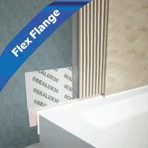 Flexible Glue Up Tile Flange for Walk-in Tubs, Shower Bases and Bathtubs Without Flange