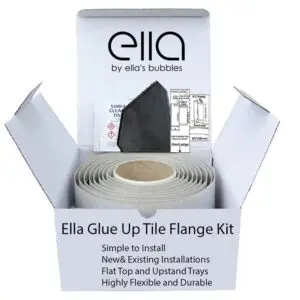 Flexible Glue Up Tile Flange for Walk-in Tubs, Shower Bases and Bathtubs Without Flange