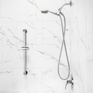 Handheld Shower Arm and 24” Slider Attachment 4 Piece Kit