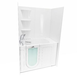 Walk In Tub Wall Surround 6 Panel Kit Solid White Glossy