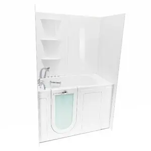Walk In Tub Wall Surround 6 Panel Kit Solid White Glossy