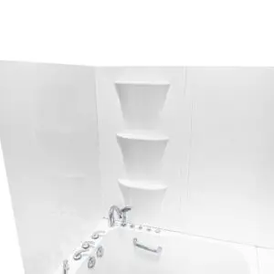 Walk In Tub Wall Surround 6 Panel Kit Solid White Glossy