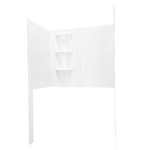 Walk In Tub Wall Surround 6 Panel Kit Solid White Glossy