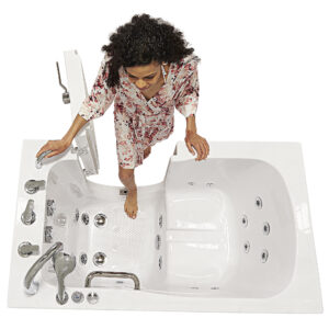 OA3052H5PRh-1 Capri Acrylic Outward Swing Door Walk-In Bathtub 30″ x 52″ (76 x 132cm) Dual Drain Technology