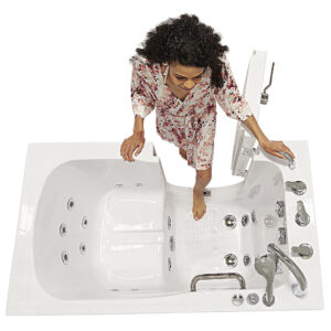 OA3252H5PL-1 Monaco Outward Swing Door Acrylic Walk-In Tub 32″x 52″ Dual Drain Technology