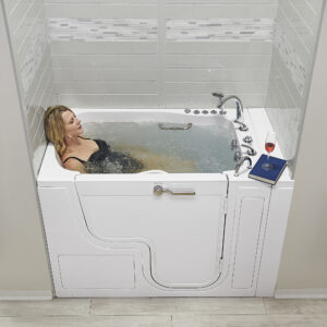OLA3655D5PR-1 TransferXXXL Outward Swing Door Walk-In Tub 36″ x 55″ (91 x 140cm) Dual Drain Technology