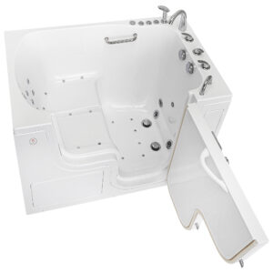 OLA3655D5PRh-1 TransferXXXL Outward Swing Door Walk-In Tub 36″ x 55″ (91 x 140cm) Dual Drain Technology