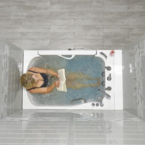 OLA3655H5PLh-1 TransferXXXL Outward Swing Door Walk-In Tub 36″ x 55″ (91 x 140cm) Dual Drain Technology