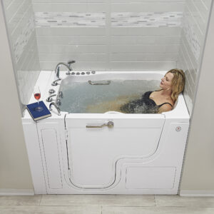 OLA3655HH5PLh-1 TransferXXXL Outward Swing Door Walk-In Tub 36″ x 55″ (91 x 140cm) Dual Drain Technology